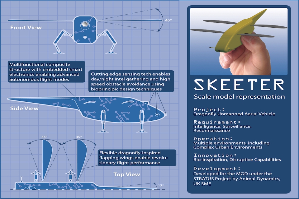 Animal Dynamics' Skeeter intelligence-gathering micro-drone.