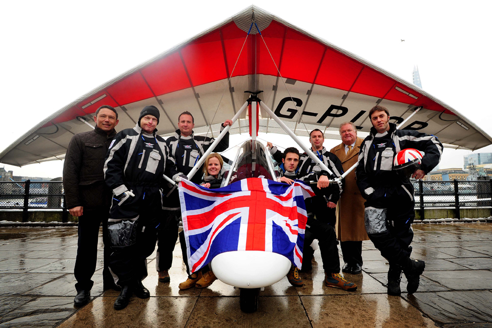 Members of the Flying for Freedom Antarctic team
