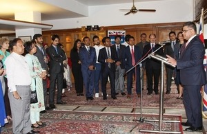 UK Minister Alok Sharma with Chevening, Commonwealth Scholars and International Leaders Programmes.