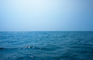 Beautiful seascape under blue sky