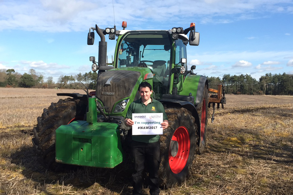 Agricultural apprentice, Peter took over the Sparsholt College Instagram to show off his ploughing skills for National Apprenticeship Week.