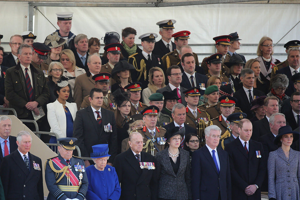 The Queen, Prime Minister Theresa May and the Defence Secretary, Sir Michael Fallon, were in attendance. Crown copyright.