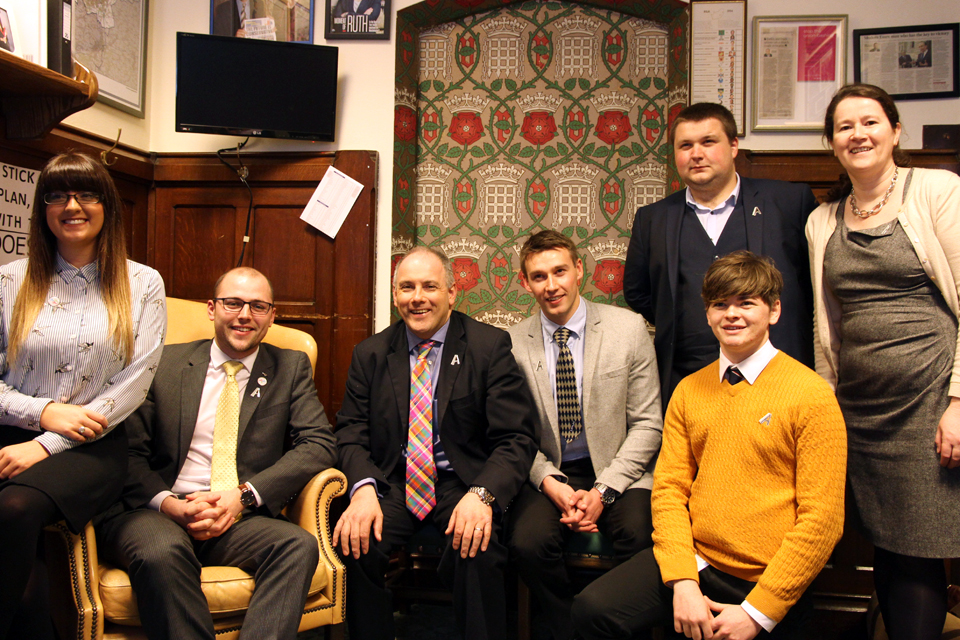 Lois McClure – The Co-op, Will Stillwell – Bentley Motors, Robert Halfon MP, Rhys Goulden – Unipres, Joe Powell – HMRS, Connor Darby – ErlingKlinger, Sue Husband - NAS
