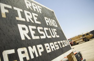 The RAF Fire and Rescue Service based at Camp Bastion in Helmand province, Afghanistan (stock image) [Picture: Senior Aircraftman Neil Chapman, Crown Copyright/MOD 2009]