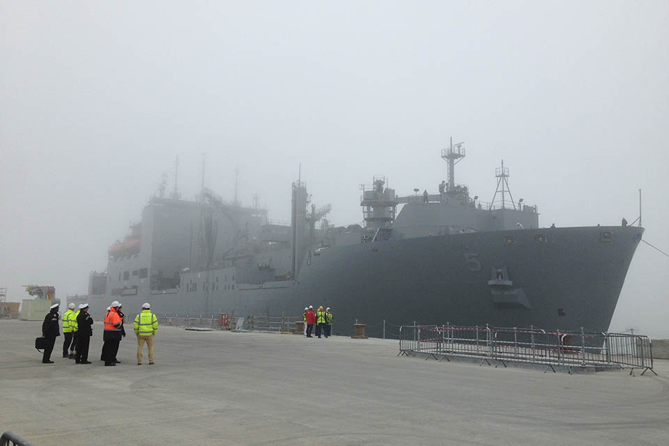 USNS Robert E Peary on the Jetty
