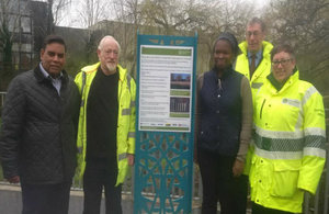 Representatives from Environment Agency, Birmingham City Council, local MP at the event