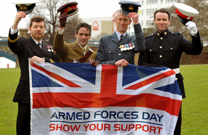 Service personnel in Nottingham promoting Armed Forces Day 2013 [Picture: Corporal Gabriel Moreno RLC, Crown Copyright/MOD 2013]