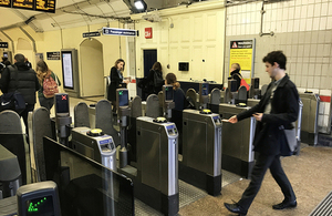 Passengers at Vauxhall rail station.