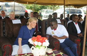 HRH The Countess of Wessex with Minister of Health Peter Kumpalume