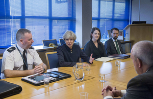 Prime Minister Theresa May meeting with Police Scotland