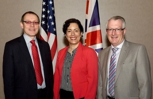 Adrian Simper (NDA), Ana Han (US Department of Energy, Environment Management), Keith Miller (UK National Nuclear Laboratory) commemorate the renewal of Statement of Intent at the 16th Standing Committee Meeting