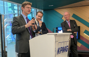 Greg Clark and ministers at the KPMG event in Leeds