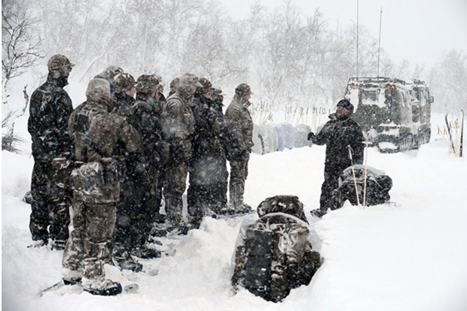 845 Naval Air Squadron personnel on exercise in Norway