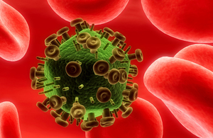 An image of the HIV pathogen