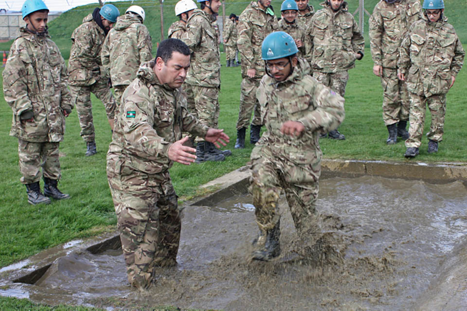 The teenagers from local communities in Yorkshire were taking part in a pilot scheme to allow teenagers to learn about Army life. Crown Copyright