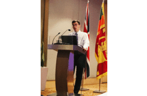 High Commissioner delivering his speech