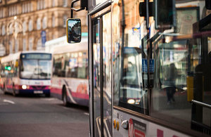 Buses in Leeds city centre.