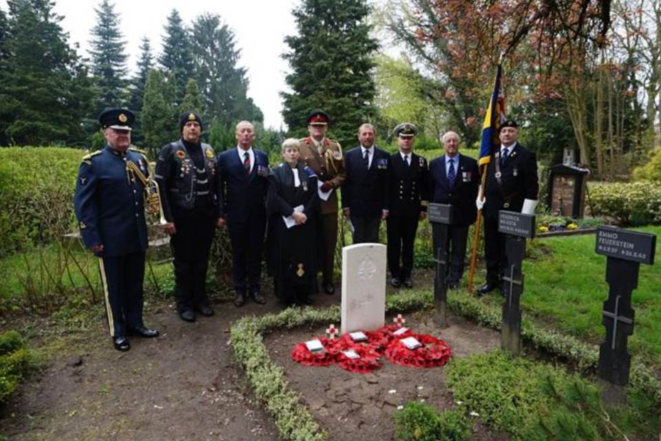 (L to R) Phil Richards, Alan Culshaw, Major Pat Ralph, Reverend Heather Rendell, Colonel David Moreton, Steve Foster, Cdr Ian Harrop, Bob Jones, Keith Orton, Crown Copyright, All rights reserved