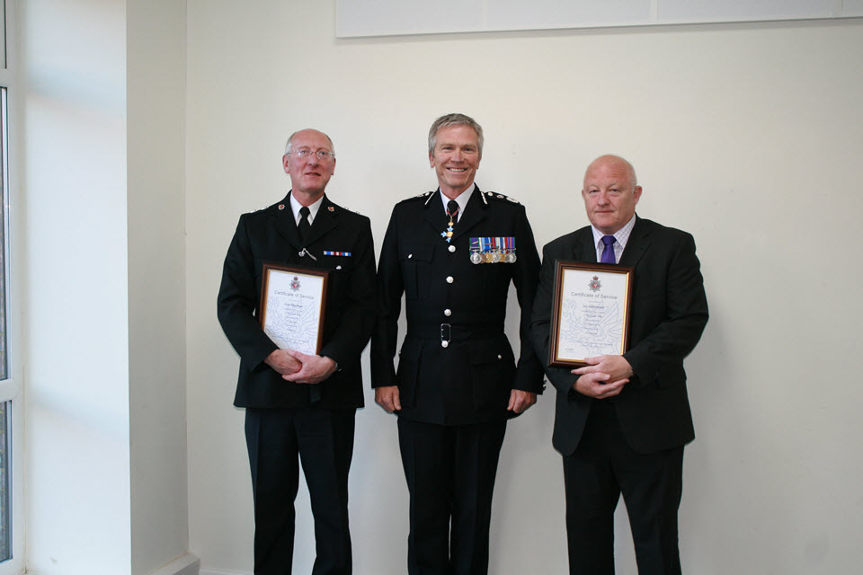 Allan Macrae. Chief Constable and Ian Johnstone