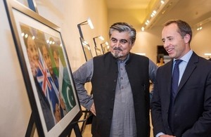 The British High Commissioner, Mr Thomas Drew CMG, inaugurated a photography exhibition with the Director General of the PNCA, Mr Jamal Shah