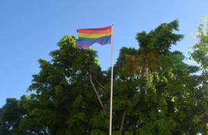 Rainbow flag flying at British Embassy Havana