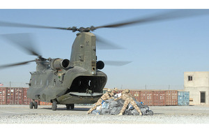 Post arriving at Lashkar Gah by Chinook helicopter (stock image) [Picture: Senior Aircraftwoman Kimberley Waterson, Crown Copyright/MOD 2007]