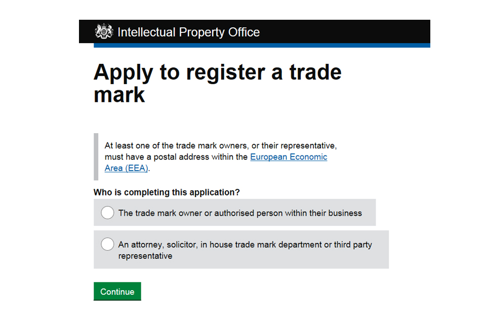 Apply to register a trade mark