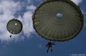 Parachutes in Chrudim