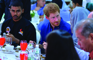 HRH Prince Harry joins in an Iftar with young Singaporeans