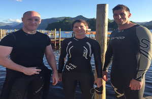Insp Tim Ferris, PC Amanda McAleavey and Supt Glenn McAleavey