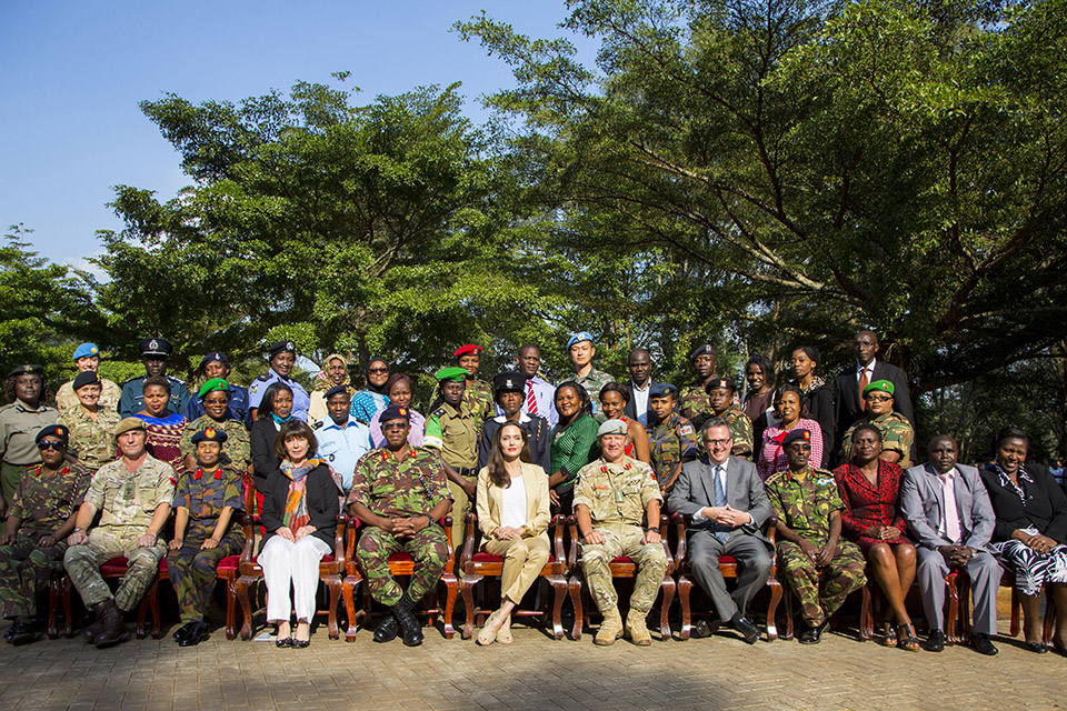 Angelina Jolie visited the International Peace Support Training Centre. Crown Copyright.