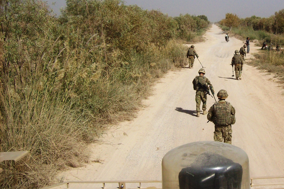 Soldiers from the 2nd Royal Tank Regiment on a security patrol in Lashkar Gah (library image)