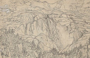 The Schmadribach Waterfall by Joseph Anton Koch (detail)