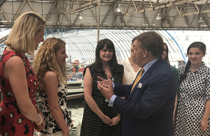 John Hayes meets with female engineers