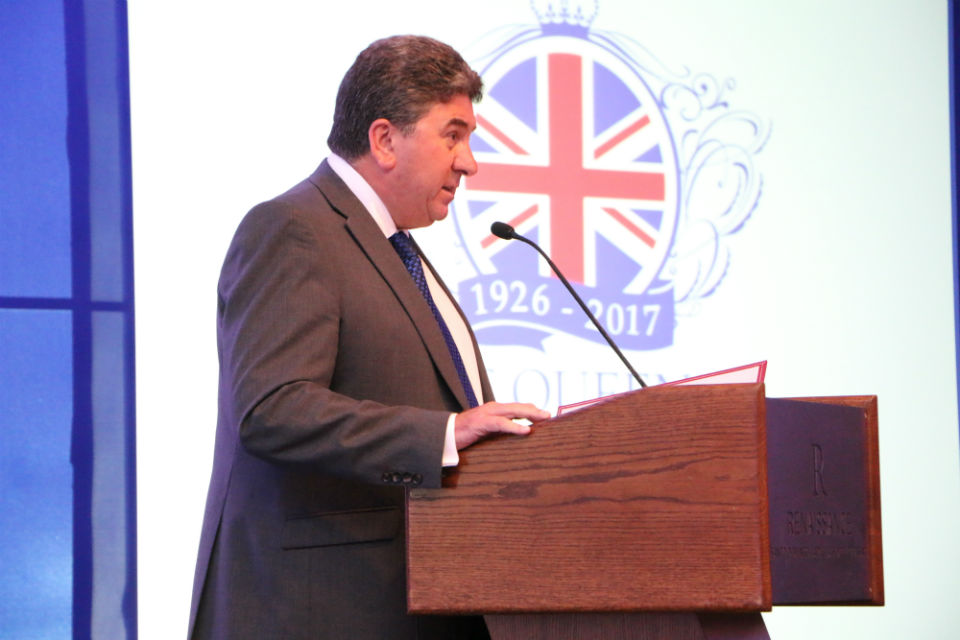 Her Majesty's Ambassador Chris Campbell delivered a speech.