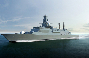 The Royal Navy's new Type 26 frigate.