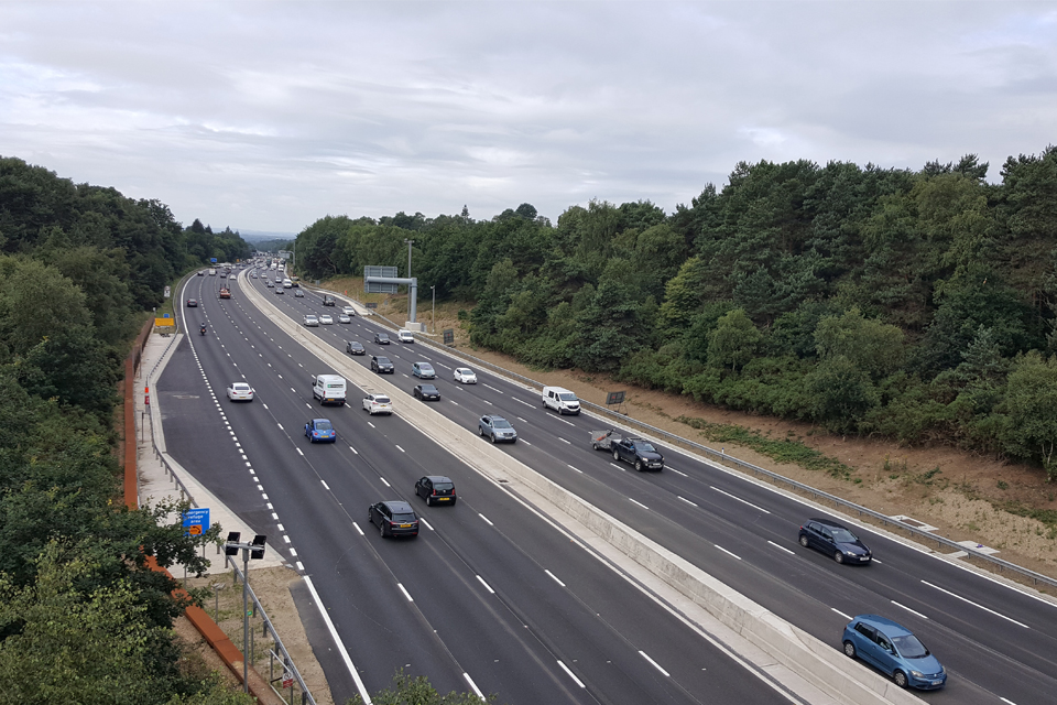 image showing the new M3 smart motorway