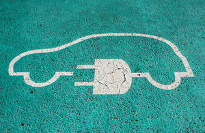 Parking space for an electric vehicle charging space.