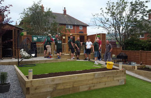 The Sellafield Ltd workers recently undertook a DIY SOS-style garden-makeover