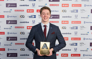 A mechanical design engineer from Sellafield Ltd has won a top national award for excelling in his apprenticeship
