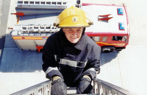 Female firefighter.