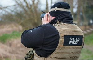 An Environment Agency fisheries enforcement officer during a patrol