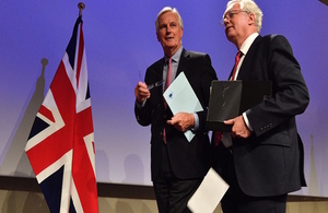 David Davis and Michel Barnier