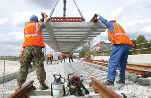 Railway construction.