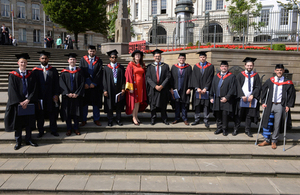 Graduates with Sue Husband