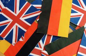 British and German flags