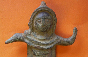 A rare bronze Roman figurine.