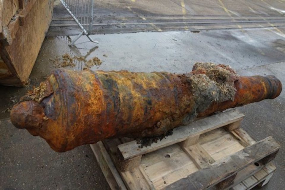 Among some of the artefacts unearthed were eight cannons.