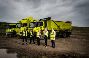 Employees from Recycling Lives at their new site in Workington
