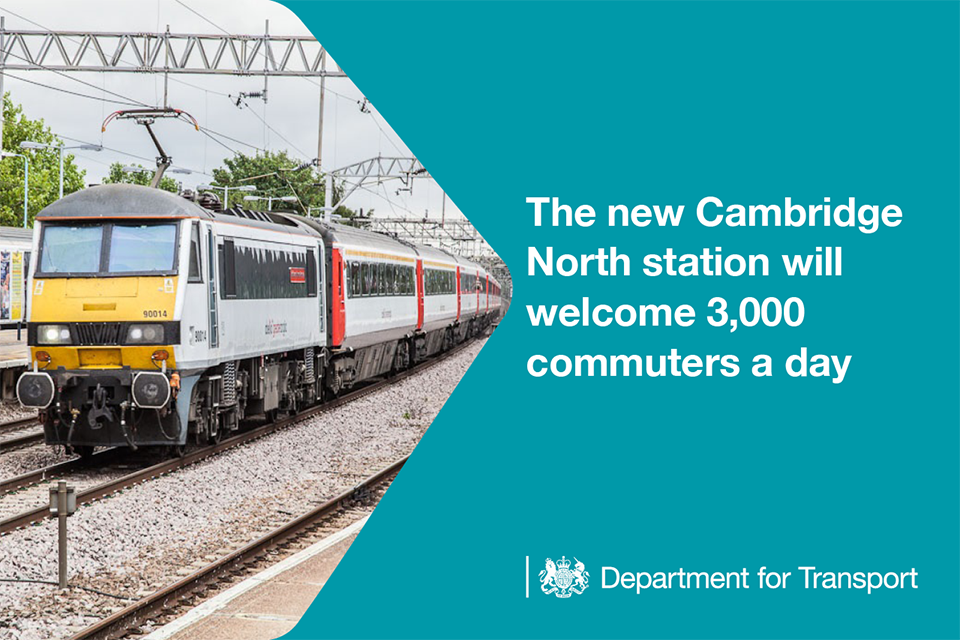 Promotional image for Cambridge North station.